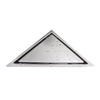 KTD165-TileGrate Kube 6.5" Triangle Stainless Steel Tile Grate - Chrome
