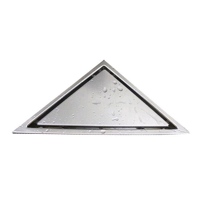 KTD165-TileGrate Kube 6.5" Triangle Stainless Steel Tile Grate - Chrome