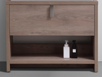 L1000BTN-cabinet Levi 40" Butternut Modern Bathroom cabinet (no counter top no sink) w/ Cubby Hole