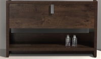 L1200RW-cabinet Levi 48" Rosewood Modern Bathroom cabinet (no counter top no sink) w/ Cubby Hole  |