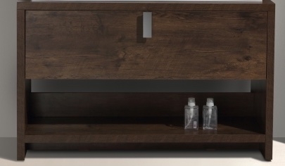 L1200RW-cabinet Levi 48" Rosewood Modern Bathroom cabinet (no counter top no sink) w/ Cubby Hole |