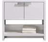 L750GW-cabinet Levi 30" Gloss White Modern Bathroom cabinet (no counter top no sink) w/ Cubby Hole