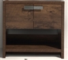 L750RW-cabinet Levi 30" Rosewood Modern Bathroom cabinet (no counter top no sink) w/ Cubby Hole |