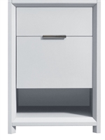 NUDO24-GW-cabinet NUDO 24'' Floor Mount Modern bathroom cabinet (no counter top no sink) in Gloss White Finish