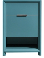 NUDO24-TG-cabinet NUDO 24" Floor Mount Modern bathroom cabinet (no counter top no sink) in Teal Green Finish