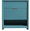 NUDO32-TG-cabinet NUDO 32'' Floor Mount Modern bathroom cabinet (no counter top no sink) in Teal Green Finish