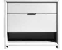 NUDO36-GW-cabinet NUDO 36''Floor Mount Modern bathroom cabinet (no counter top no sink) in Gloss White Finish