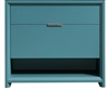 NUDO36-TG-cabinet NUDO 36'' Floor Mount Modern bathroom cabinet (no counter top no sink) in Teal Green Finish