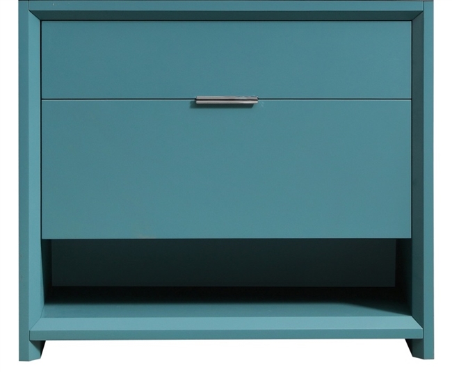 NUDO36-TG-cabinet NUDO 36'' Floor Mount Modern bathroom cabinet (no counter top no sink) in Teal Green Finish