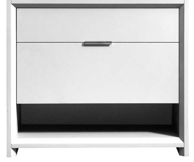 NUDO40-GW-cabinet NUDO 40''Floor Mount Modern bathroom cabinet (no counter top no sink) in Gloss White Finish