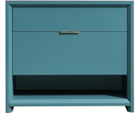 NUDO40-TG-cabinet NUDO 40'' Floor Mount Modern bathroom cabinet (no counter top no sink) in Teal Green Finish