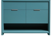 NUDO48S-TG-cabinet NUDO 48'' Floor Mount Modern bathroom cabinet (no counter top no sink) in Teal Green Finish