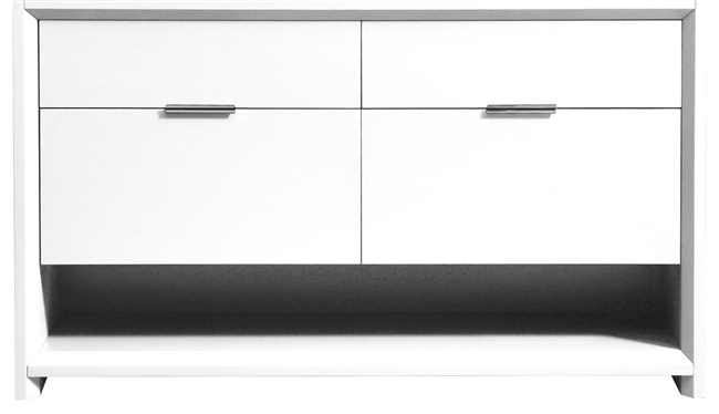 NUDO60D-GW-cabinet NUDO 60''Floor Mount Modern bathroom cabinet (no counter top no sink) in Gloss White Finish