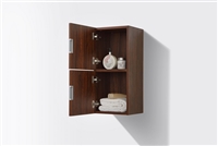 SLBS28-WNT Bathroom Walnut Linen Side Cabinet w/ 2 Storage Areas - FINAL SALE