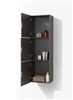 SLBS59-HGGO Bliss High Gloss Gray Oak Bathroom Linen Cabinet w/ 3 Large Storage Areas-