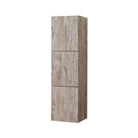 SLBS59-NW Nature Wood Bathroom Linen Cabinet w/ 3 Large Storage Areas