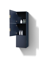 SLBS59-VBE  Blue Bathroom Linen Cabinet w/ 3 Large Storage Areas